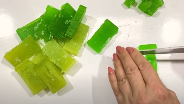 pains de savon verts