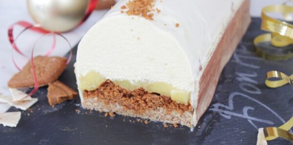 Bûche légère pomme spéculoos