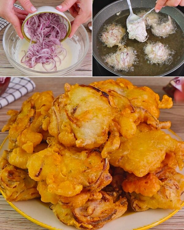 Beignets d&rsquo;oignons rouges : un plat délicieux pour toute la famille