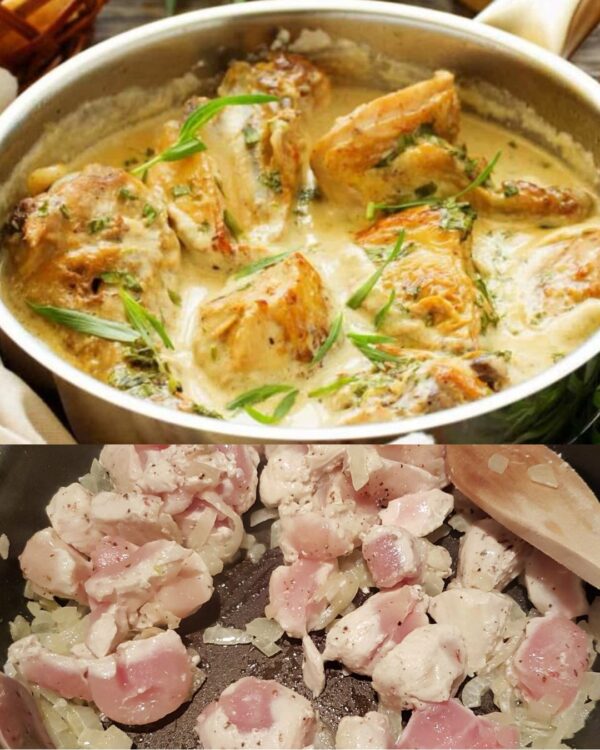 Blancs de poulet à l’estragon avec sauce crémeuse au vinaigre