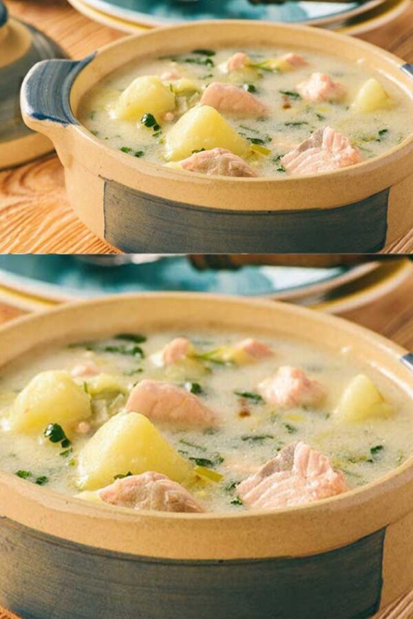 Blanquette de saumon aux poireaux