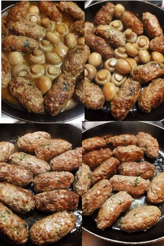 Boulettes de viande aux champignons