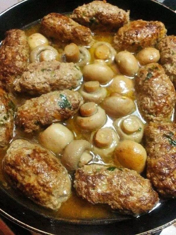 Boulettes de viande aux champignons