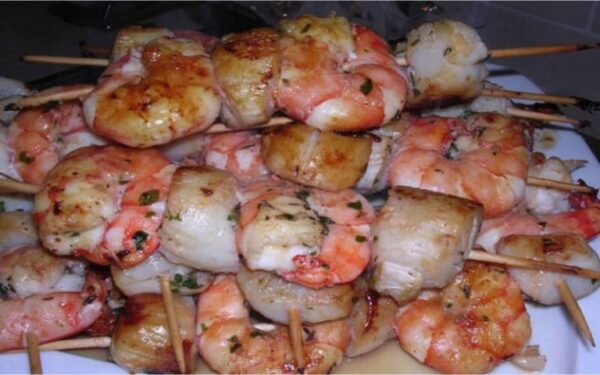 Brochettes de Noix de Saint-Jacques et de gambas