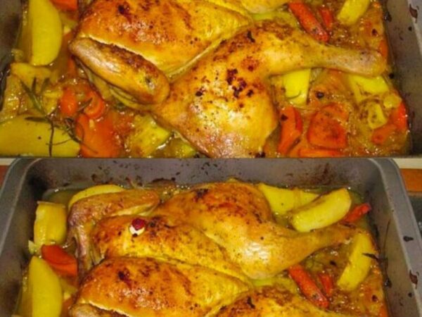CITRON ARABES – POULET A L’AIL AVEC POMMES DE TERRE ET OIGNONS