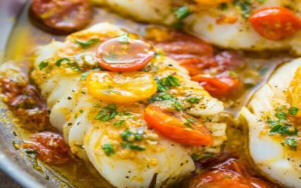 Cabillaud à la  sauce tomate-basilic