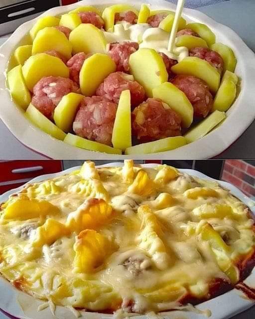Casserole de Boulettes et Pommes de Terre : Savoureuse !