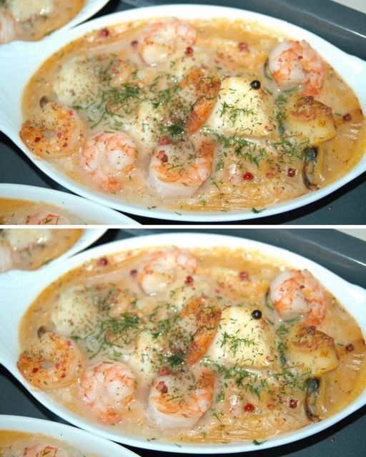 Cassolette de Fruits de mer à la crème fraîche