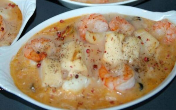 Cassolette de fruits de mer crémeuse