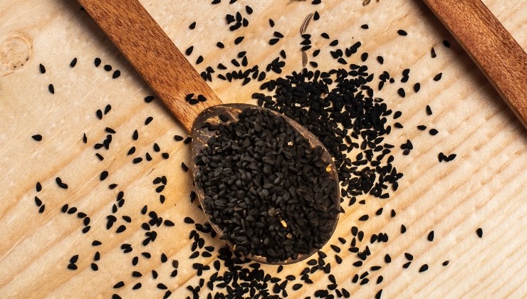 Cuillère de graines de cumin