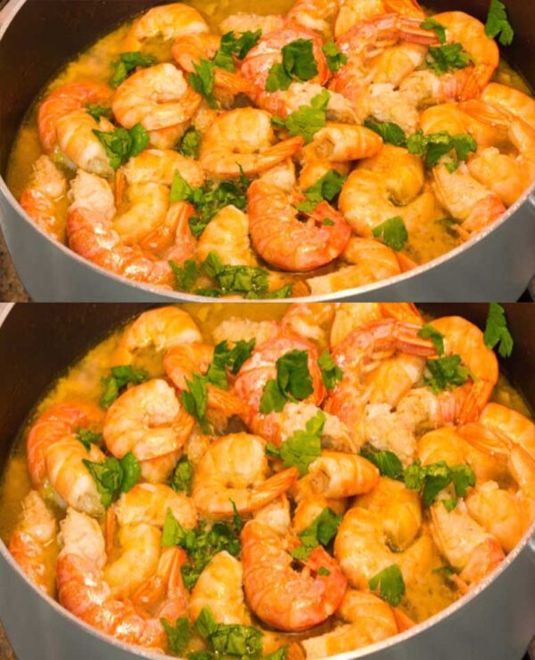 Cocotte de crevettes et langoustines très délicieux