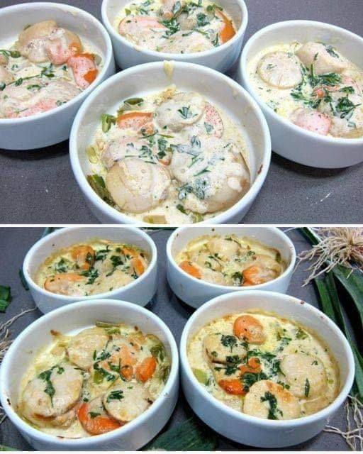 Coquilles Saint-Jacques à la honfleuraise