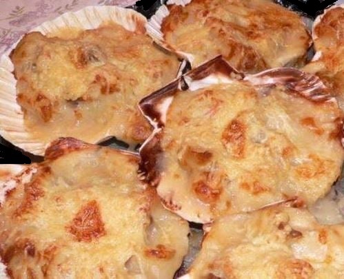 Coquilles St Jacques au four