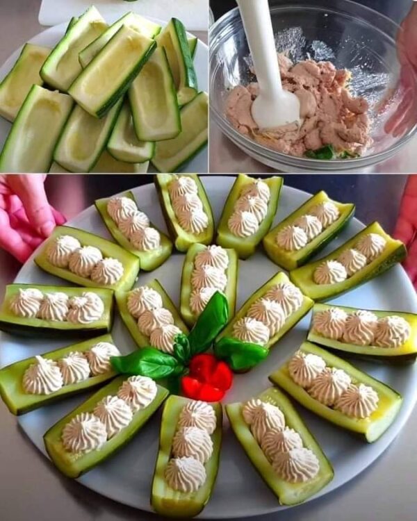 Courgettes à la mousse de thon