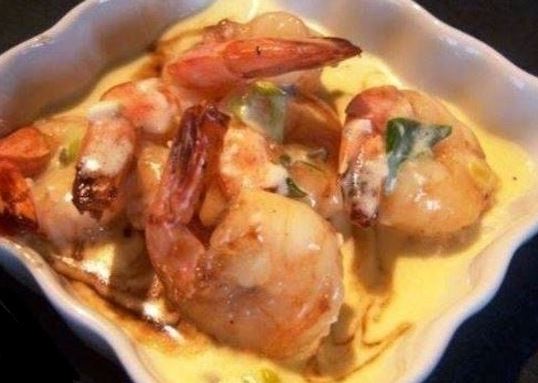 Crevettes dans sa crème fraîche