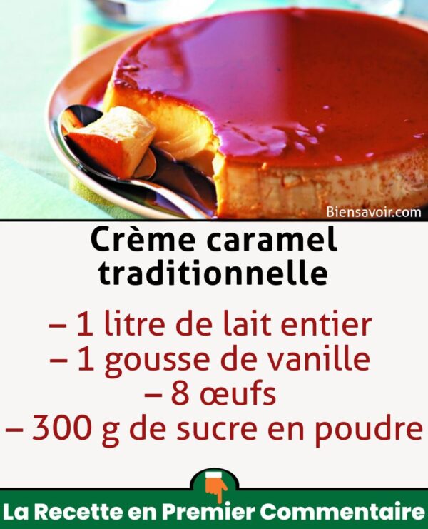 Crème caramel traditionnelle