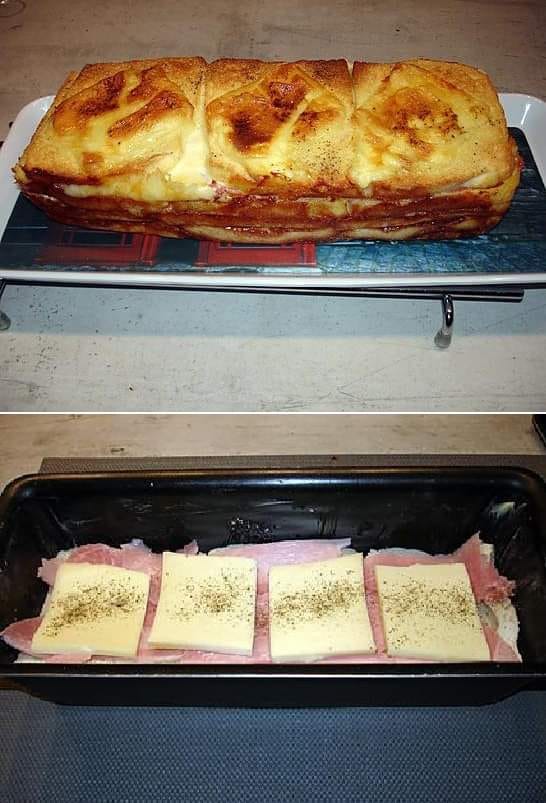 Croque cake à la raclette