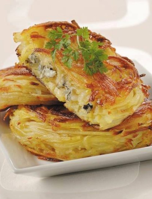 Croustillant de pommes de terre au bleu