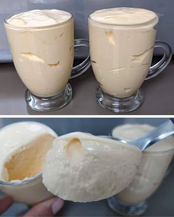 Dessert Sans Lait Concentré Crème Au Lait