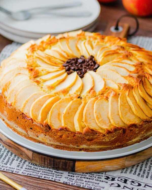 Délice aux Pommes et Ricotta avec Éclats de Chocolat