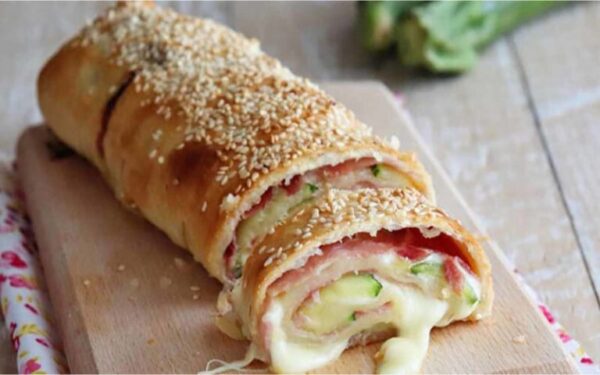 Feuilleté de courgettes jambon mozzarella