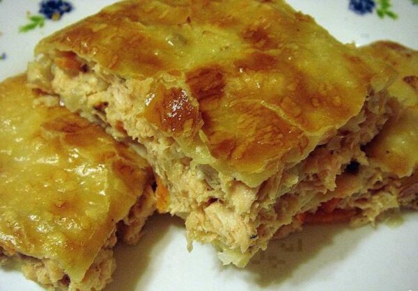 Feuilleté poulet champignon