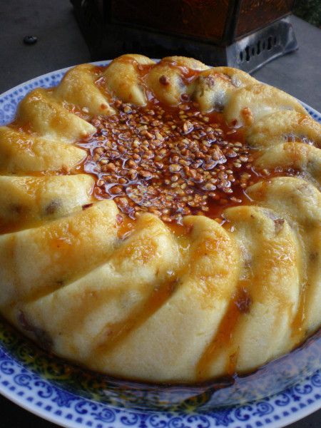 Fondant de semoule à la crème pâtissière