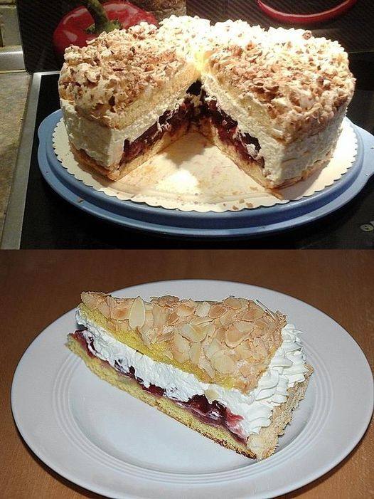 GÂTEAU DU CIEL AUX CERISES