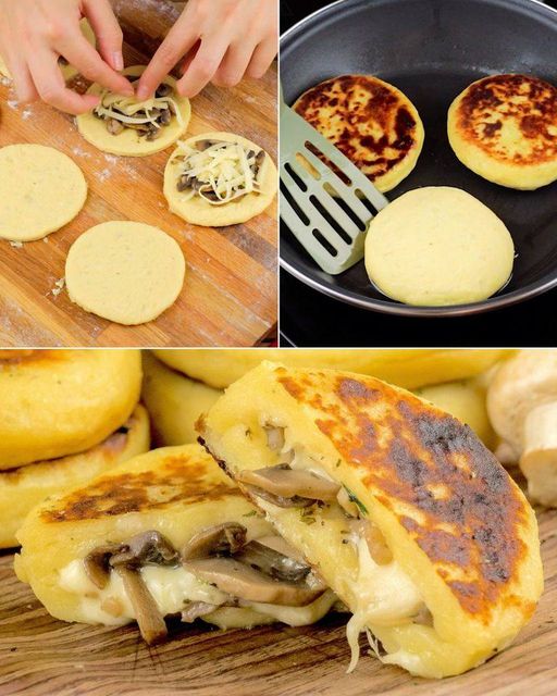 Galettes de pommes de terre farcies aux champignons : elles sont délicieuses à ne pas essayer !