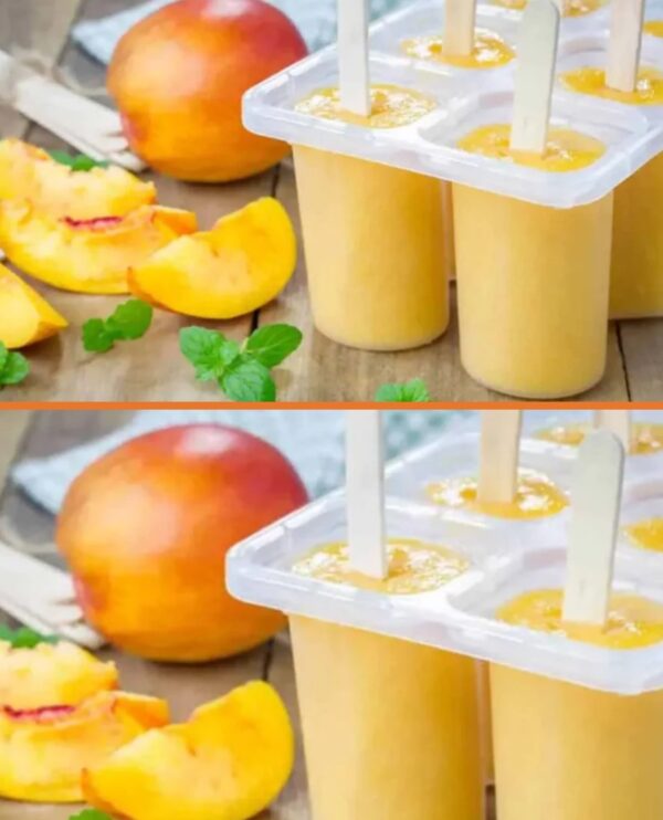 Glaçons de pêche au yaourt, une délicieuse collation estivale