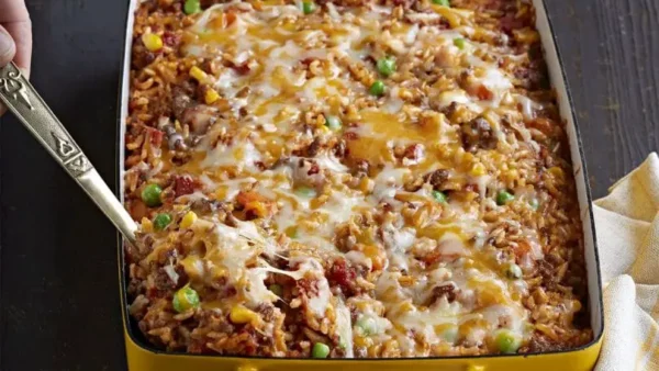 Gratin de Riz à la Viande Hachée à la Mexicaine : Un Voyage Culinaire Ensoleillé