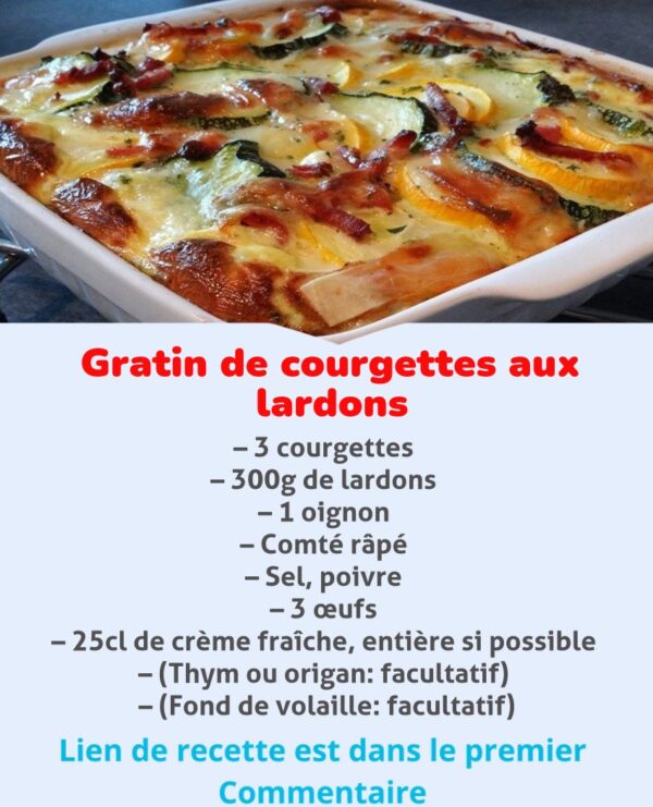 Gratin de courgettes aux lardons