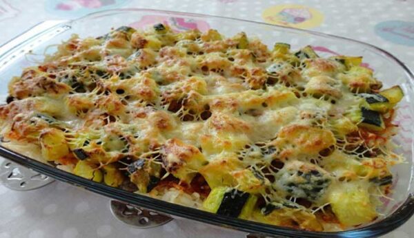Gratin de courgettes et viande hachée