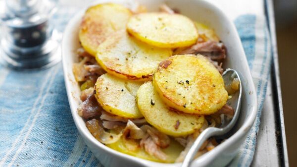 Gratin de pommes de terre au poulet :