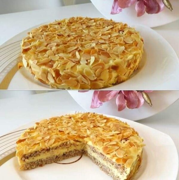 Gâteau Aux Amandes Est Super Facile à Faire Et à Un Goût Incroyable !