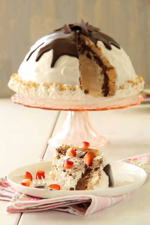 Gâteau Igloo chocolat et crème mascarpone