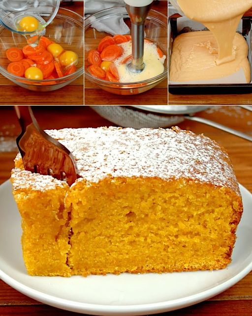 Gâteau aux carottes au mélangeur