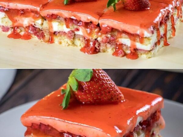 Gâteau aux fraises mousseux très simple à préparer