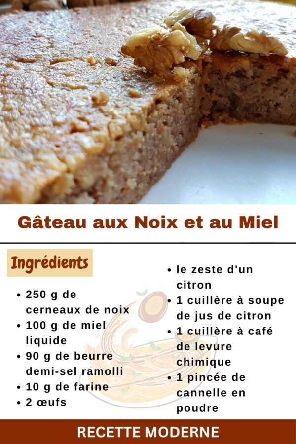 Gâteau aux noix et au miel