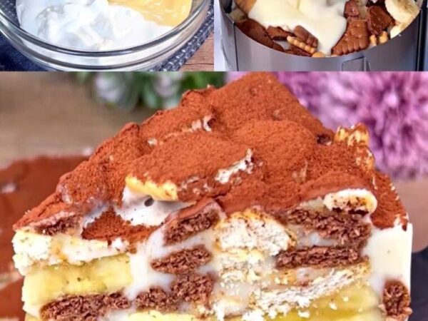 Gâteau banane et biscuits : le délicieux dessert sans four