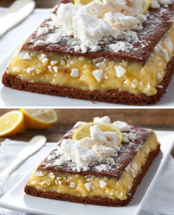 Gâteau chocolat citron meringué