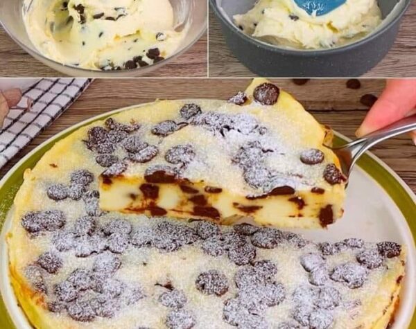 Gâteau crémeux aux pépites de chocolat : super rapide et avec peu d’ingrédients !