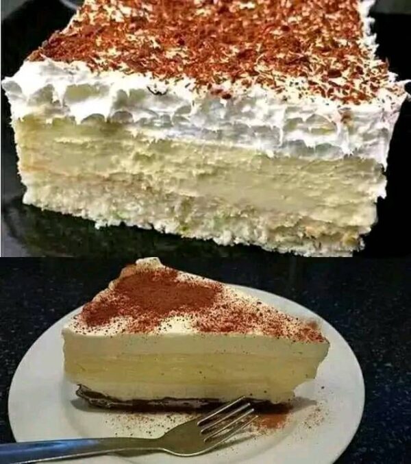 Gâteau à la crème à la vanille sans cuisson