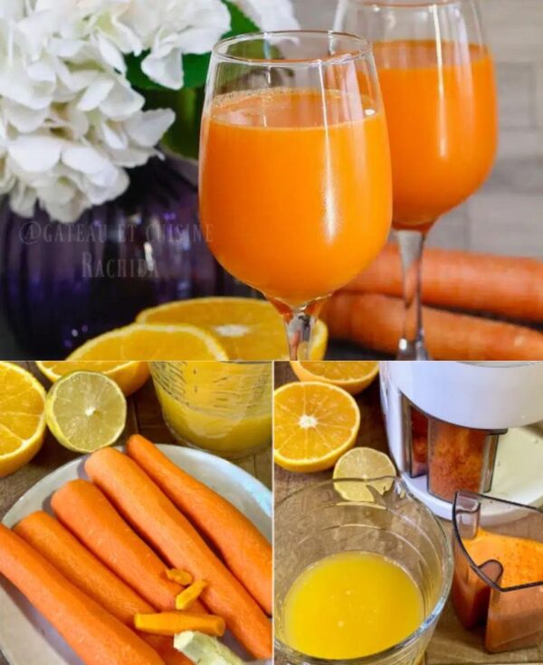 JUS DE CAROTTE ORANGE CURCUMA ET GINGEMBRE