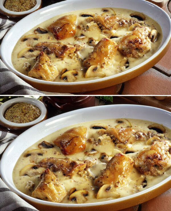 Lapin à la moutarde façon blanquette