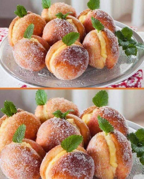 Les pêches briochées