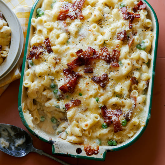 Macaroni au fromage Carbonara au four