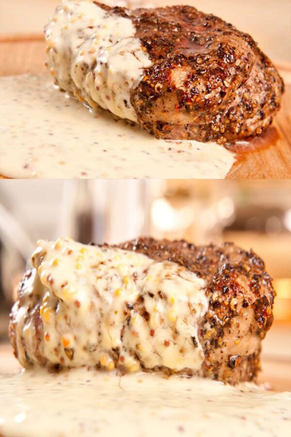 Magret de canard sauce au poivre vert