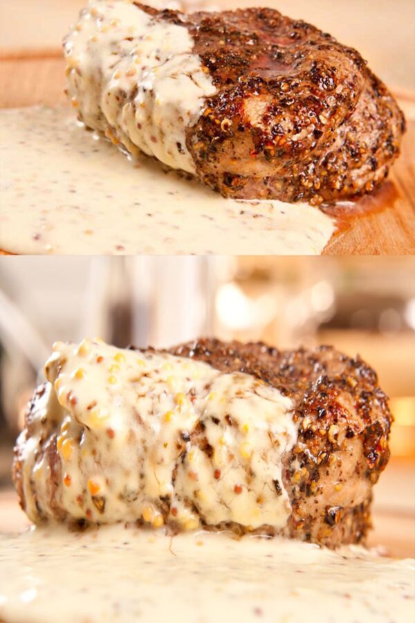 Magret de canard sauce au poivre vert