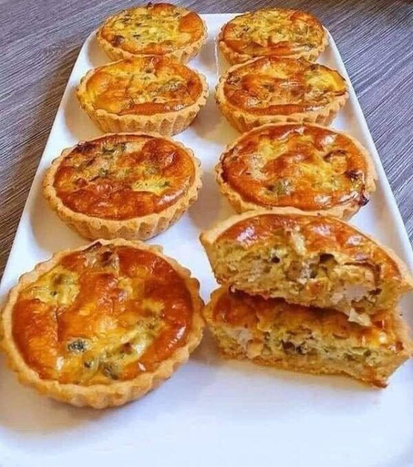 Mini quiche poulet et aux champignons